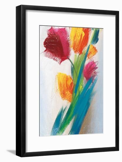 Bright Tulip Bunch I-Karen Lorena Parker-Framed Art Print