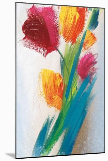 Bright Tulip Bunch I-Karen Lorena Parker-Mounted Art Print