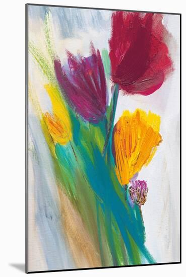 Bright Tulip Bunch II-Karen Lorena Parker-Mounted Art Print