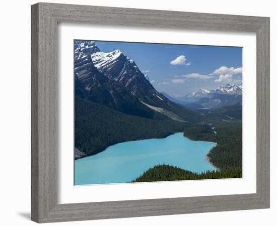 Bright Turquoise Colored Peyto Lake from the Bow Summit in Banff National Park, Canada.-Howard Newcomb-Framed Photographic Print