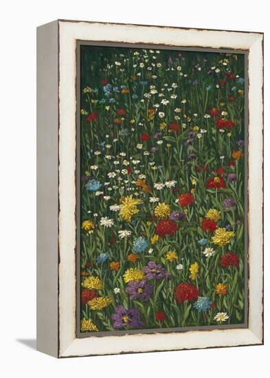 Bright Wildflower Field I-Megan Meagher-Framed Stretched Canvas