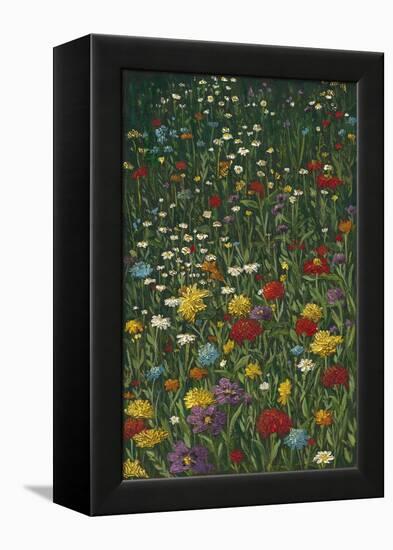 Bright Wildflower Field I-Megan Meagher-Framed Stretched Canvas