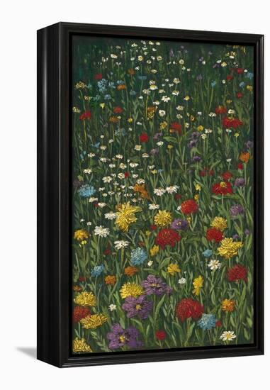 Bright Wildflower Field I-Megan Meagher-Framed Stretched Canvas
