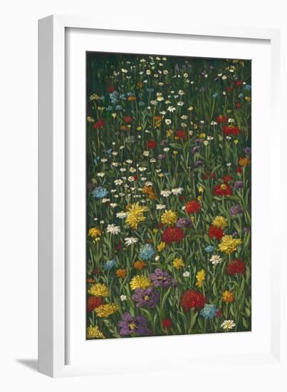 Bright Wildflower Field I-Megan Meagher-Framed Art Print