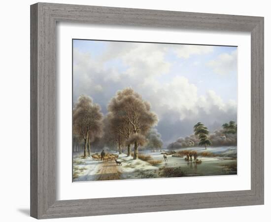 Bright Winter's Day-Gerardus Hendriks-Framed Giclee Print