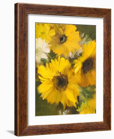 Bright Yellow Sunflowers-Lanie Loreth-Framed Photographic Print