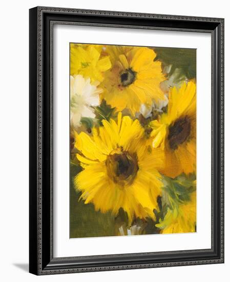 Bright Yellow Sunflowers-Lanie Loreth-Framed Photographic Print