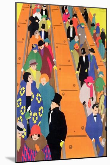 Brightest London is Best Reached by Underground, 1924, Printed by the Dangerfield Co-Horace Taylor-Mounted Giclee Print
