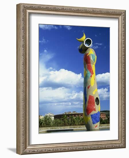 Brightly Coloured Sculpture by Joan Miro, in Barcelona, Cataluna, Spain-Lawrence Graham-Framed Photographic Print