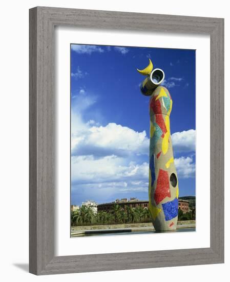 Brightly Coloured Sculpture by Joan Miro, in Barcelona, Cataluna, Spain-Lawrence Graham-Framed Photographic Print