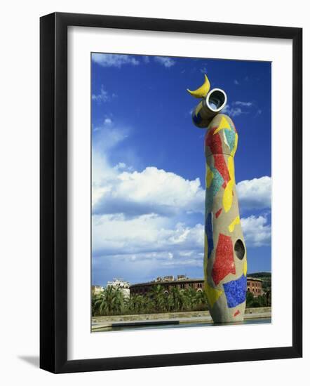 Brightly Coloured Sculpture by Joan Miro, in Barcelona, Cataluna, Spain-Lawrence Graham-Framed Photographic Print