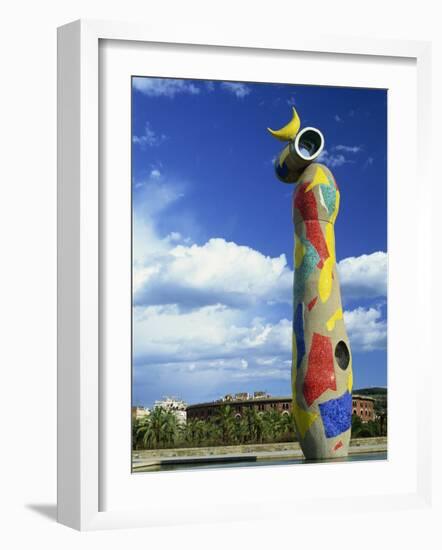 Brightly Coloured Sculpture by Joan Miro, in Barcelona, Cataluna, Spain-Lawrence Graham-Framed Photographic Print