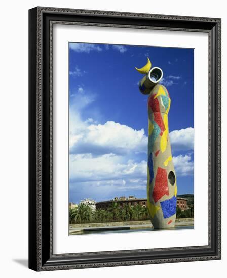 Brightly Coloured Sculpture by Joan Miro, in Barcelona, Cataluna, Spain-Lawrence Graham-Framed Photographic Print