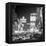 Brightly Lit Signs Shining over Traffic Going Down Broadway Towards Times Square-Andreas Feininger-Framed Premier Image Canvas