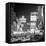 Brightly Lit Signs Shining over Traffic Going Down Broadway Towards Times Square-Andreas Feininger-Framed Premier Image Canvas