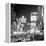 Brightly Lit Signs Shining over Traffic Going Down Broadway Towards Times Square-Andreas Feininger-Framed Premier Image Canvas