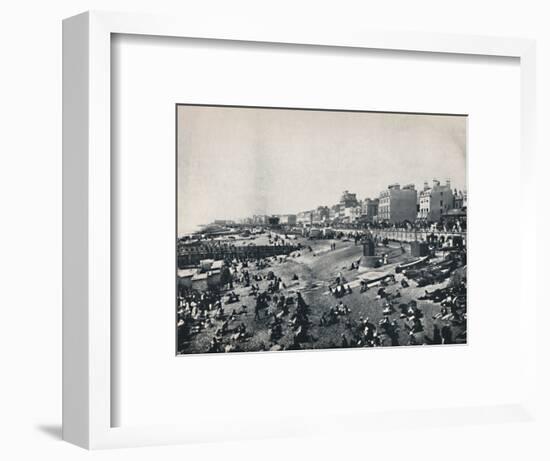'Brighton - A Long Stretch of the Beach', 1895-Unknown-Framed Photographic Print