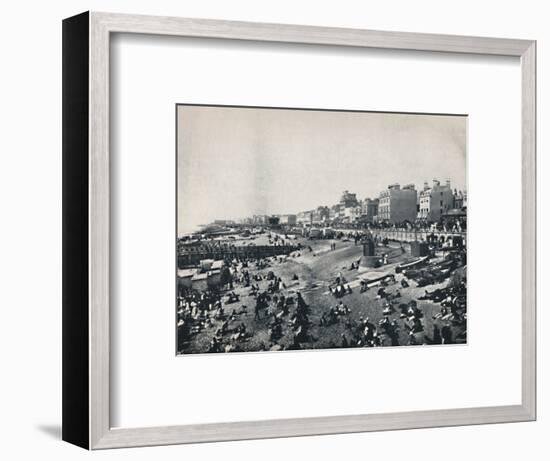 'Brighton - A Long Stretch of the Beach', 1895-Unknown-Framed Photographic Print