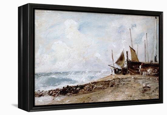 Brighton Beach, 1824 (Oil on Canvas)-John Constable-Framed Premier Image Canvas