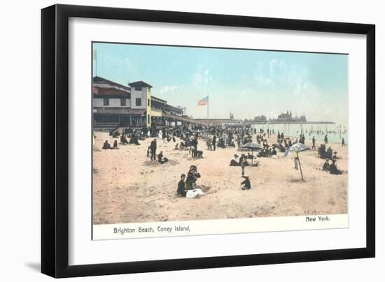 Brighton Beach, Coney Island, Brooklyn, New York-null-Framed Art Print