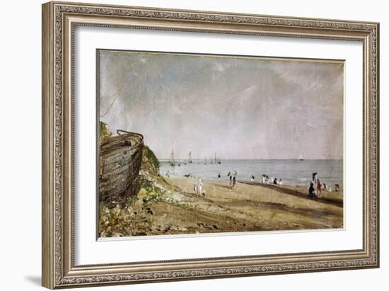 Brighton Beach (Oil on Canvas, 1824)-John Constable-Framed Giclee Print