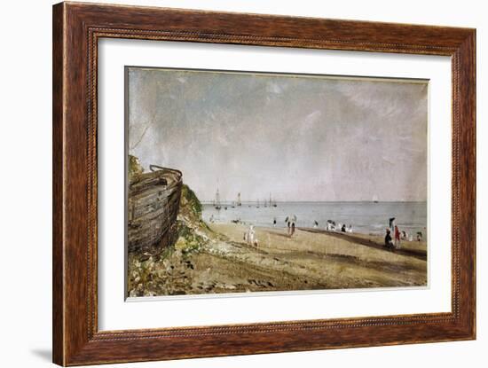 Brighton Beach (Oil on Canvas, 1824)-John Constable-Framed Giclee Print