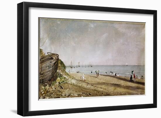 Brighton Beach (Oil on Canvas, 1824)-John Constable-Framed Giclee Print