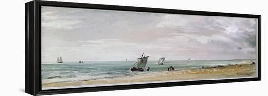 Brighton Beach (Oil on Canvas, 1824)-John Constable-Framed Premier Image Canvas