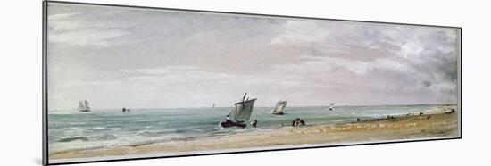 Brighton Beach (Oil on Canvas, 1824)-John Constable-Mounted Giclee Print