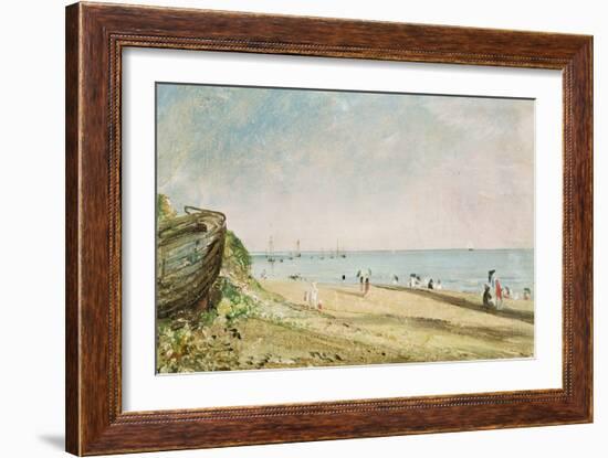 Brighton Beach (Oil on Paper)-John Constable-Framed Giclee Print