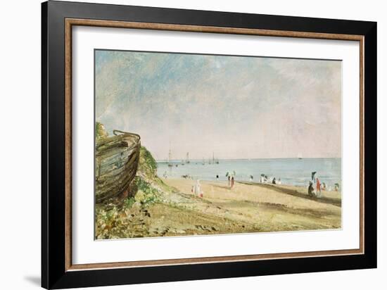Brighton Beach (Oil on Paper)-John Constable-Framed Giclee Print