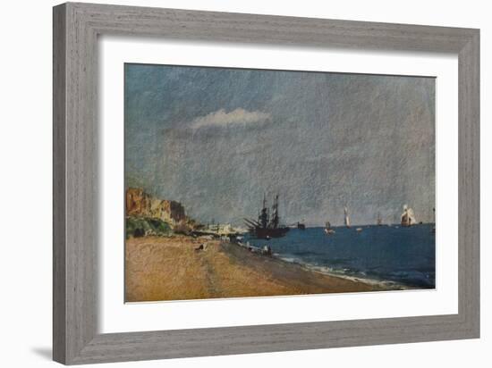 'Brighton Beach, with Colliers', 1824-John Constable-Framed Giclee Print