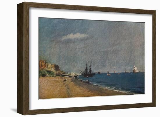 'Brighton Beach, with Colliers', 1824-John Constable-Framed Giclee Print