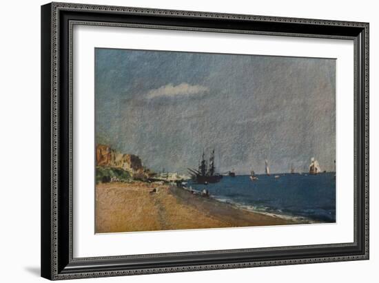 'Brighton Beach, with Colliers', 1824-John Constable-Framed Giclee Print