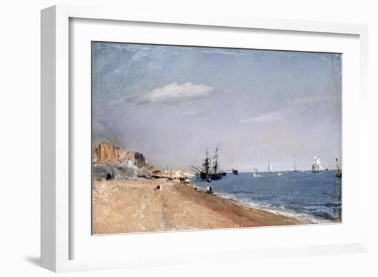 Brighton Beach with Colliers-John Constable-Framed Giclee Print