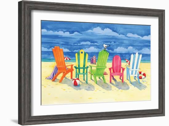 Brighton Chairs-Paul Brent-Framed Premium Giclee Print