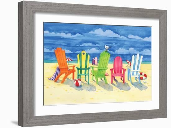 Brighton Chairs-Paul Brent-Framed Premium Giclee Print