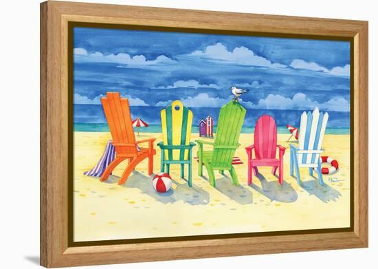 Brighton Chairs-Paul Brent-Framed Stretched Canvas