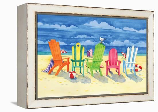 Brighton Chairs-Paul Brent-Framed Stretched Canvas