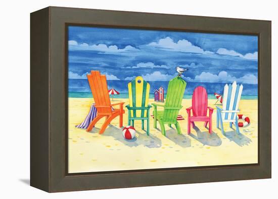 Brighton Chairs-Paul Brent-Framed Stretched Canvas