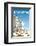 Brighton - Dave Thompson Contemporary Travel Print-Dave Thompson-Framed Art Print