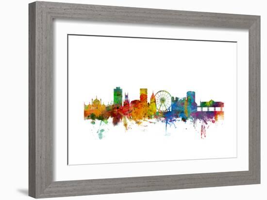 Brighton England Skyline-Michael Tompsett-Framed Art Print