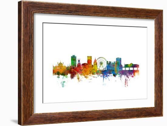 Brighton England Skyline-Michael Tompsett-Framed Art Print