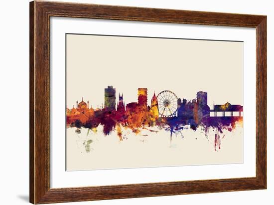 Brighton England Skyline-Michael Tompsett-Framed Art Print