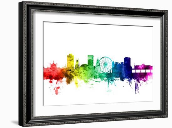 Brighton England Skyline-Michael Tompsett-Framed Art Print