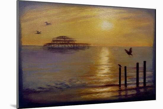 Brighton Gold, 2023, (Oil on Canvas)-Lee Campbell-Mounted Giclee Print