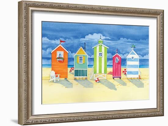 Brighton Huts-Paul Brent-Framed Premium Giclee Print