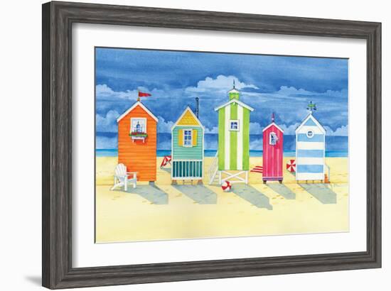 Brighton Huts-Paul Brent-Framed Premium Giclee Print