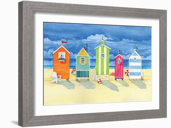 Brighton Huts-Paul Brent-Framed Premium Giclee Print