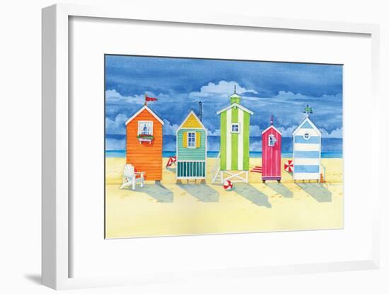 Brighton Huts-Paul Brent-Framed Premium Giclee Print
